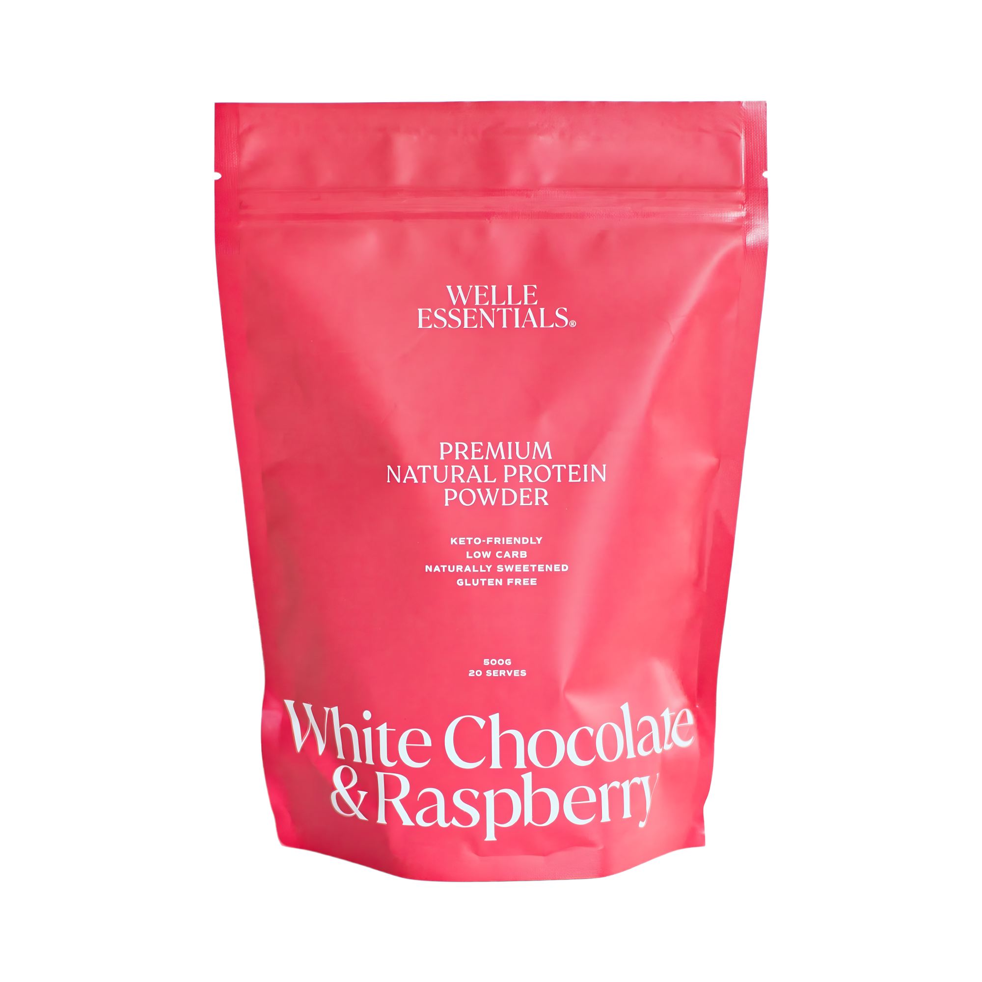 Premium Natural Protein - White Chocolate & Raspberry - Welle Essentials