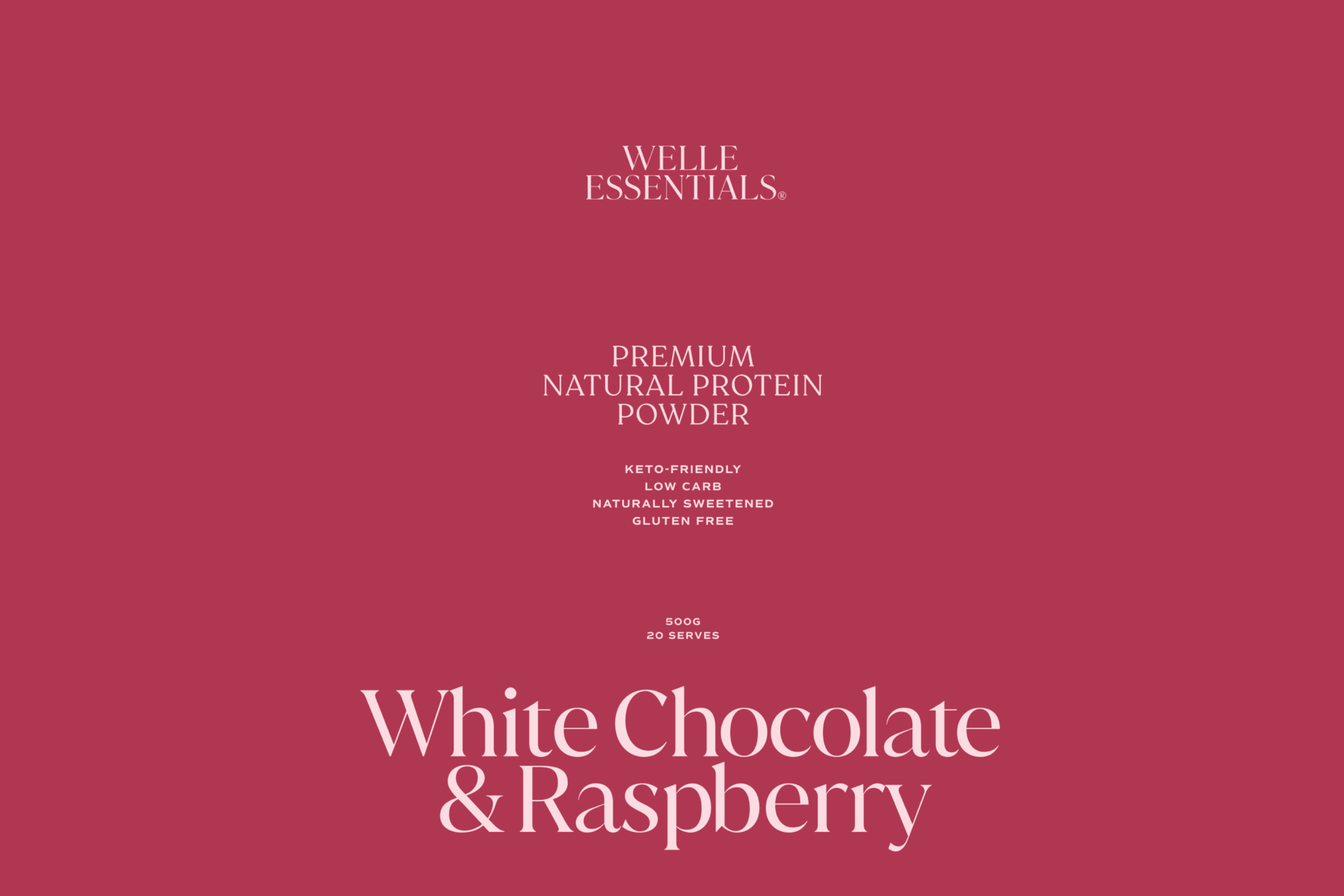 Premium Natural Protein - White Chocolate & Raspberry
